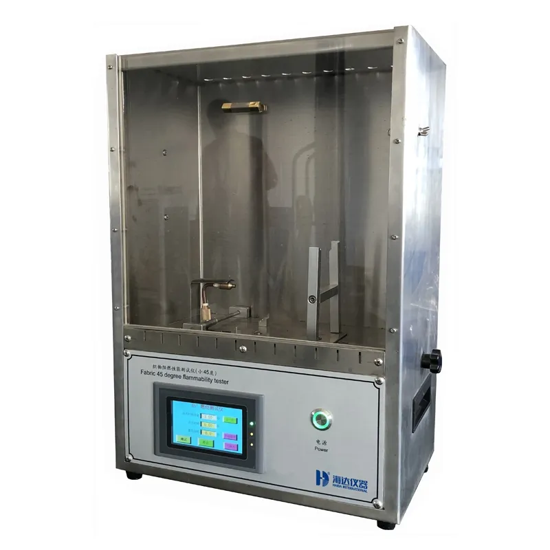 Machine d'essai de la résistance à la flamme à 45 degrés pour les textiles conforme à la norme GB/T14644 et à la norme ASTM D1230 0