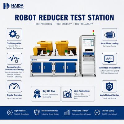 Station de test de réducteur robot HD, machine d'essai de réducteur planétaire harmonique, erreur de transmission, jeu, rigidité, 1 seconde d'arc