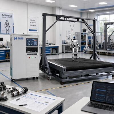 Plateforme de test dynamique de robot HD pour la stabilité de la marche, équipement de machine de test, pente réglable 0-20 degrés, contrôle de vitesse 0-18 km/h