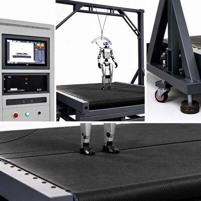 Plateforme de test dynamique de robot HD pour la stabilité de la marche, équipement de machine de test, pente réglable 0-20 degrés, contrôle de vitesse 0-18 km/h