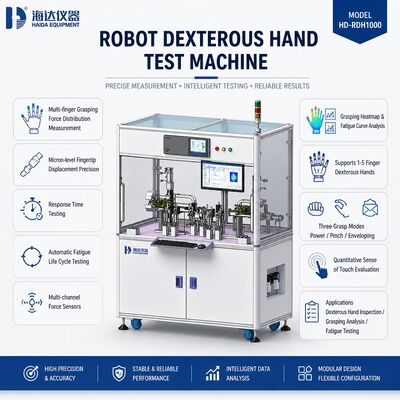 Machine de test de la main robot débrouillarde à plusieurs doigts Testeur de la force d'accrochage de la pointe des doigts Déplacement de la fatigue Équipement de test de la durée de vie