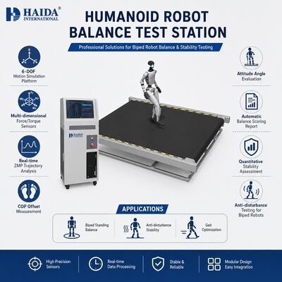 Station d'essai d'équilibre du robot humanoïde 6 Plateforme de mouvement DOF Équipement de test de stabilité du robot bipède ZMP Analyse COP