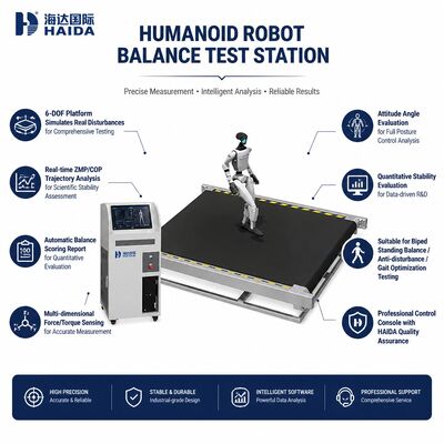 Station d'essai d'équilibre du robot humanoïde 6 Plateforme de mouvement DOF Équipement de test de stabilité du robot bipède ZMP Analyse COP