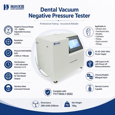 Dental Vacuum Negative Pressure Tester Vacuum Gauge Machine for Dental Suction System Testing Equipment High Precision -94 kPa