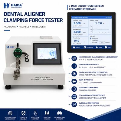 Testeur de force de serrage d'aligneurs dentaires, équipement de machine d'essai d'aligneurs transparents, mesure de force orthodontique, résolution 0,001N, précision