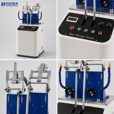Machine d'essai de résistance à la flexion de chaussures et de semelles HAIDA Shoe Flexing Tester Norme GB T 3903.1 Équipement d'essai de chaussures