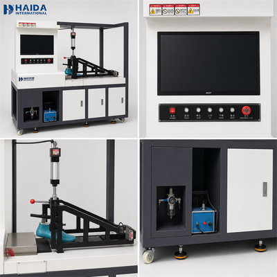 Machine de test de coefficient de frottement de semelle de chaussure HAIDA pour test de résistance au glissement, conforme aux normes ISO 13287 et ASTM F2913, équipement de test de chaussures