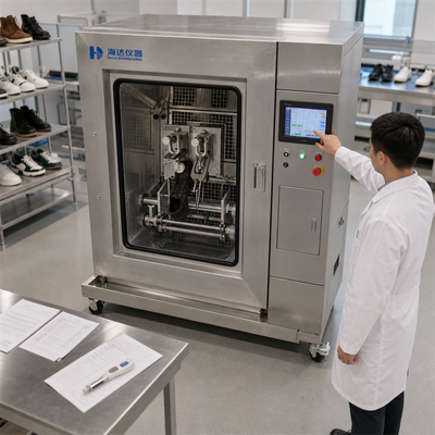 Machine d'essai de flexion à basse température HAIDA pour chaussures et semelles entières, testeur de flexion libre, équipement standard GB ISO 20344